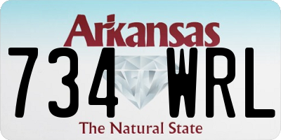 AR license plate 734WRL