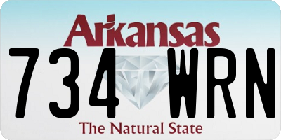 AR license plate 734WRN