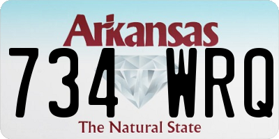 AR license plate 734WRQ