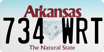 AR license plate 734WRT