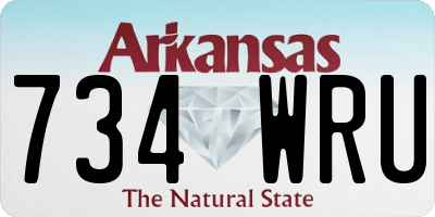 AR license plate 734WRU