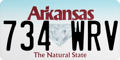 AR license plate 734WRV