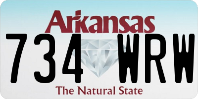 AR license plate 734WRW