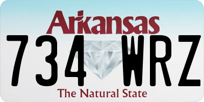 AR license plate 734WRZ