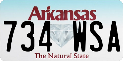 AR license plate 734WSA
