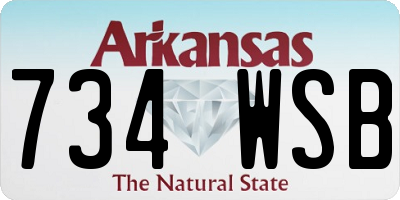 AR license plate 734WSB