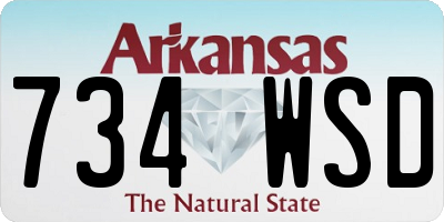 AR license plate 734WSD