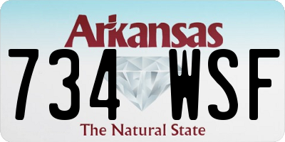 AR license plate 734WSF