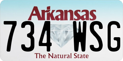 AR license plate 734WSG