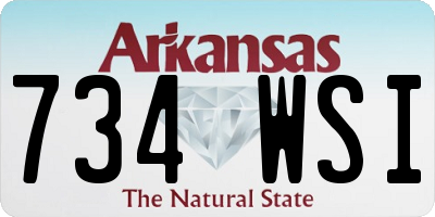 AR license plate 734WSI