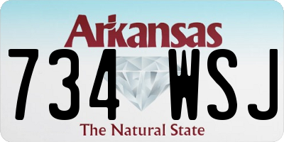 AR license plate 734WSJ