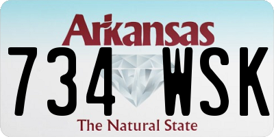 AR license plate 734WSK