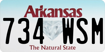 AR license plate 734WSM