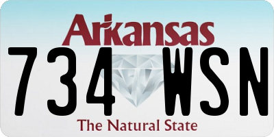 AR license plate 734WSN