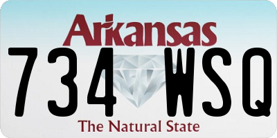 AR license plate 734WSQ