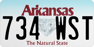 AR license plate 734WST