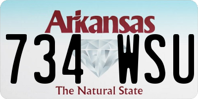 AR license plate 734WSU
