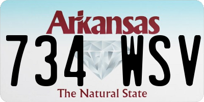 AR license plate 734WSV