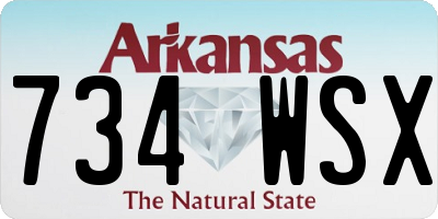 AR license plate 734WSX