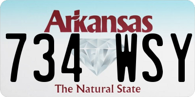 AR license plate 734WSY