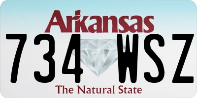 AR license plate 734WSZ