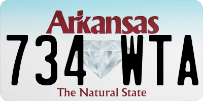 AR license plate 734WTA