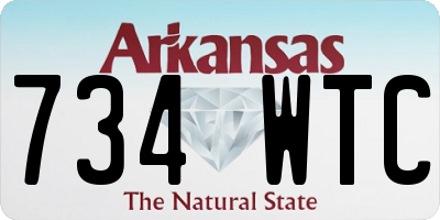 AR license plate 734WTC