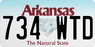 AR license plate 734WTD