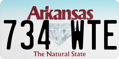 AR license plate 734WTE
