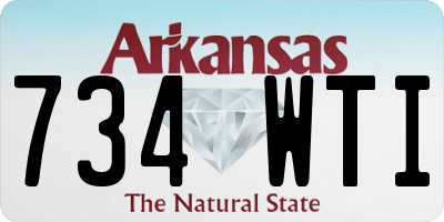 AR license plate 734WTI