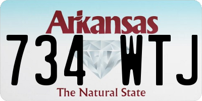 AR license plate 734WTJ