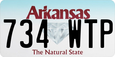 AR license plate 734WTP