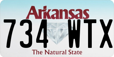 AR license plate 734WTX