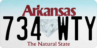 AR license plate 734WTY