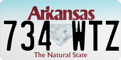 AR license plate 734WTZ
