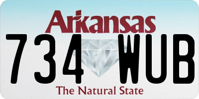 AR license plate 734WUB