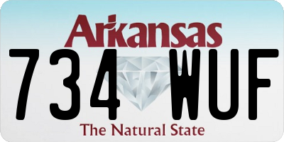 AR license plate 734WUF