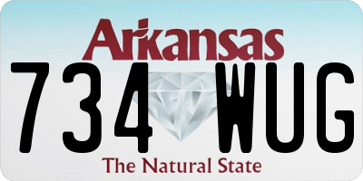 AR license plate 734WUG