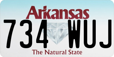 AR license plate 734WUJ