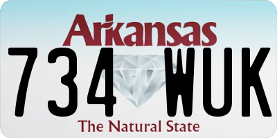 AR license plate 734WUK