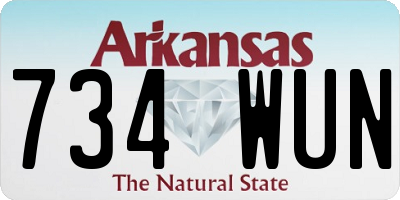 AR license plate 734WUN