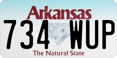 AR license plate 734WUP