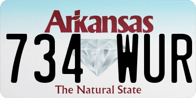 AR license plate 734WUR