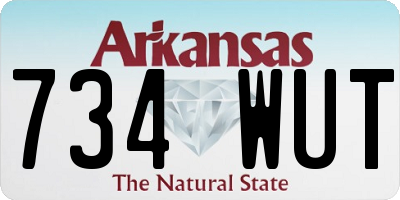 AR license plate 734WUT