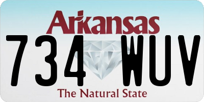 AR license plate 734WUV