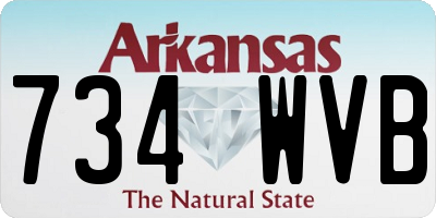 AR license plate 734WVB