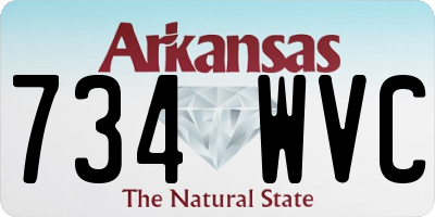 AR license plate 734WVC