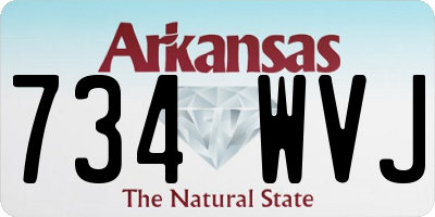 AR license plate 734WVJ