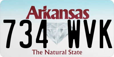AR license plate 734WVK