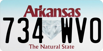 AR license plate 734WVO